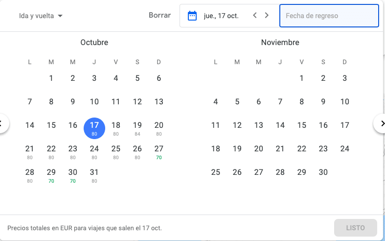 buscador vuelos google