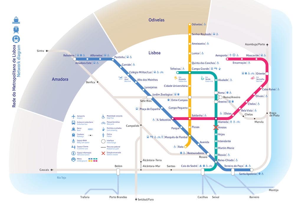 el metro de lisboa portugal