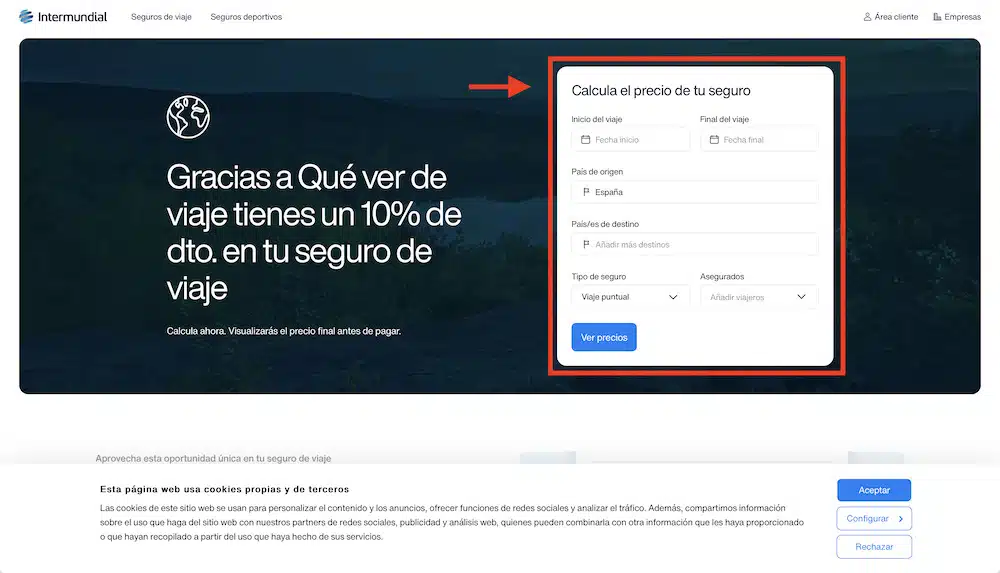 cupon descuento intermundial
