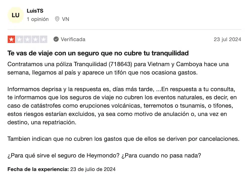 Heymondo o Iati: opinión negativa sobre Heymondo