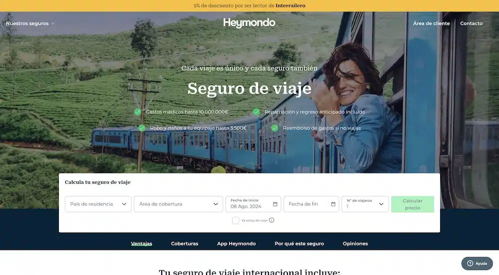 Opiniones del seguro de viaje de Heymondo