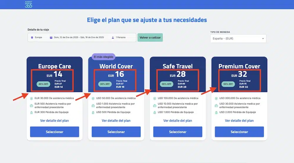 cupon descuento assist 365 seguro de viaje