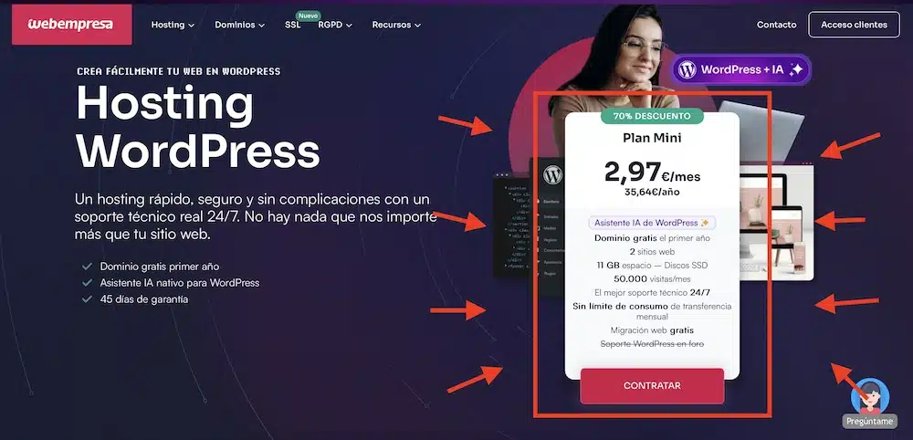 descuento webempresa cupon