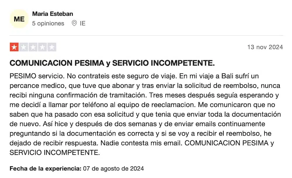 axa seguro de viaje opiniones