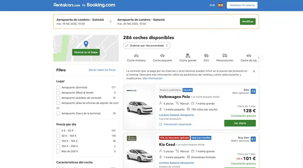 codigo descuento rental cars