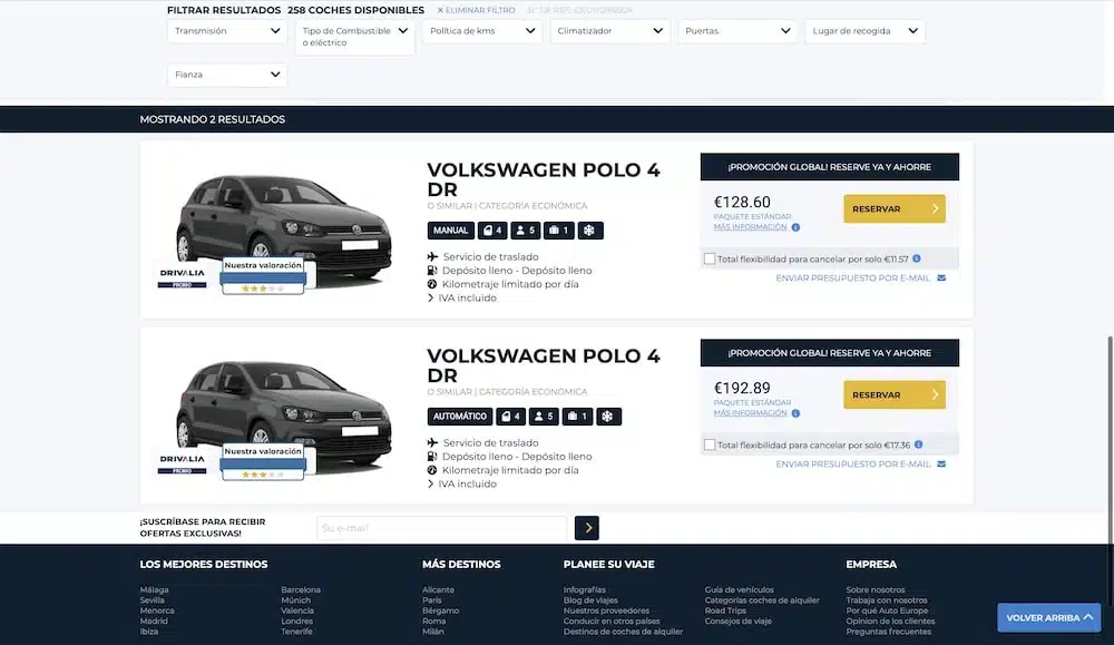 codigo de descuento autoeurope