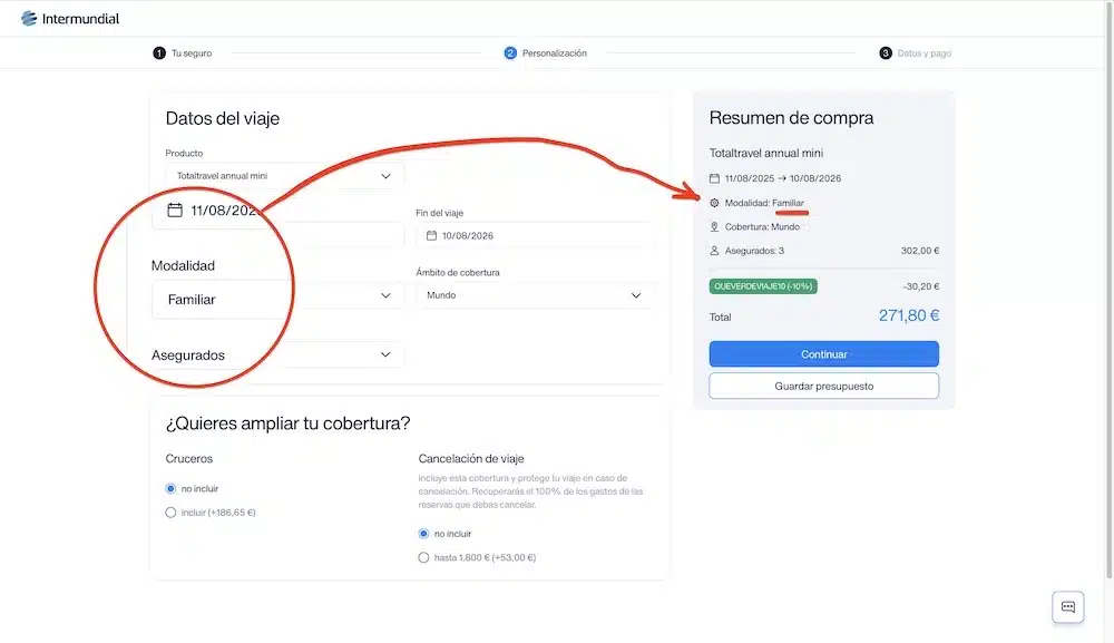 Descuento Intermundial, como funciona