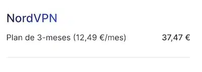 NordVPN – precio sin descuento plan 3 meses (06/2025)
