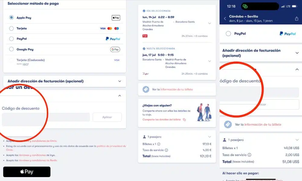 Como aplicar un cupón descuento Omio