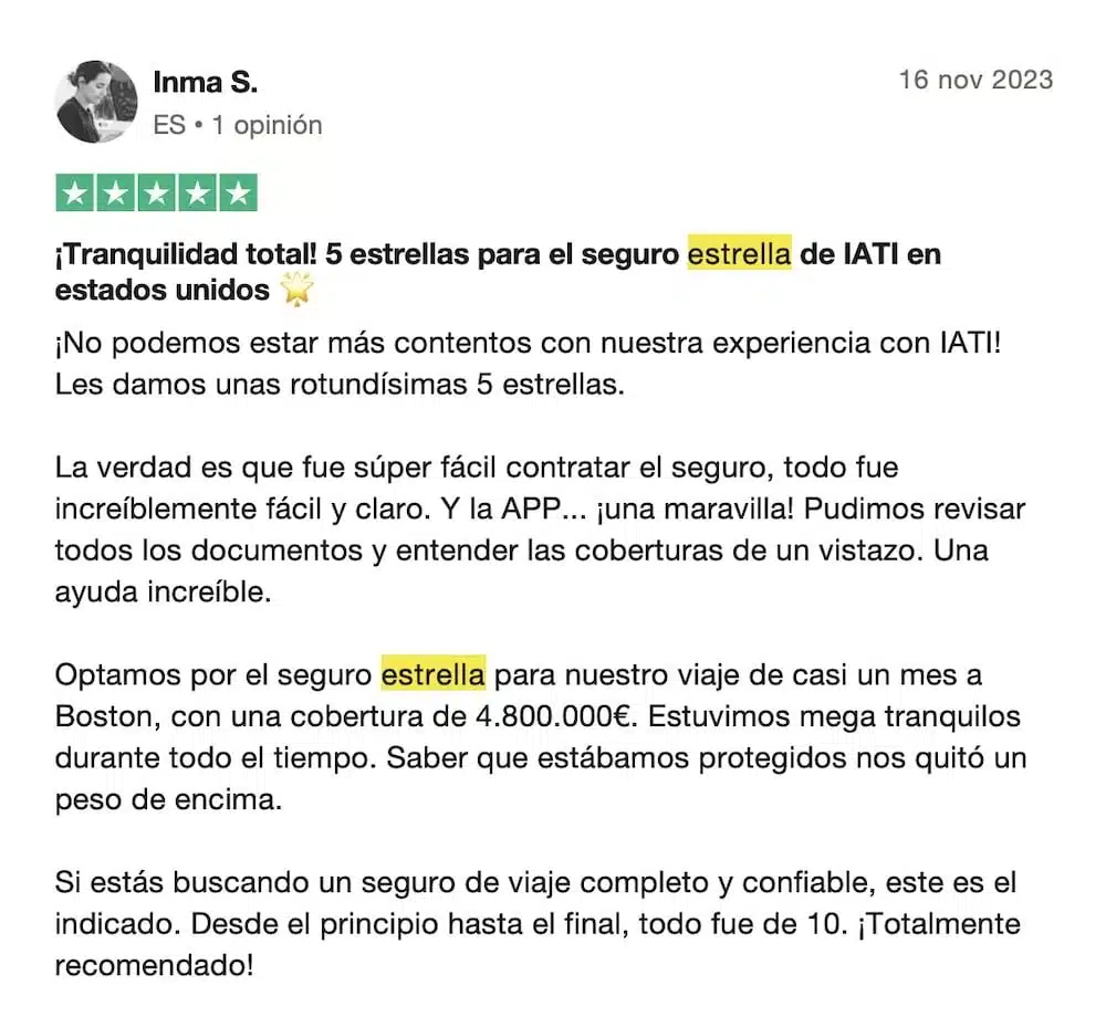 iati estrella valoraciones por experto
