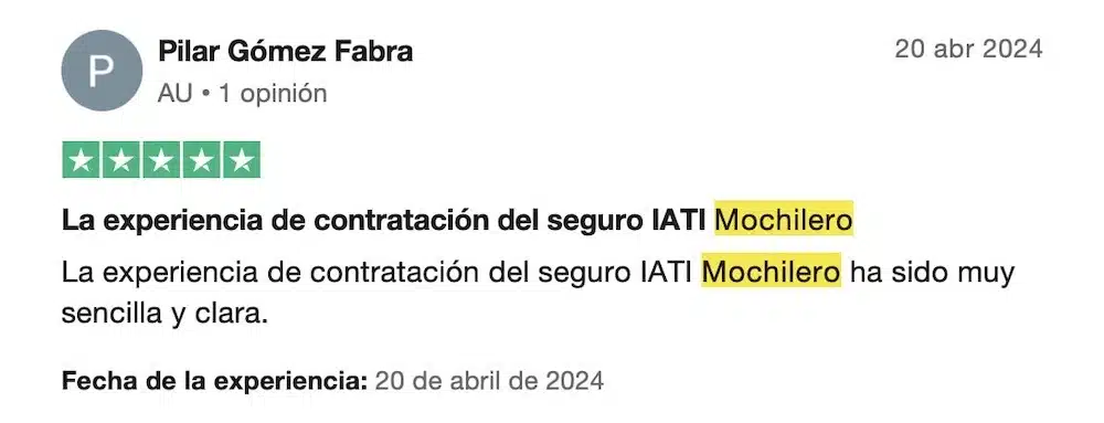 iati seguro mochilero