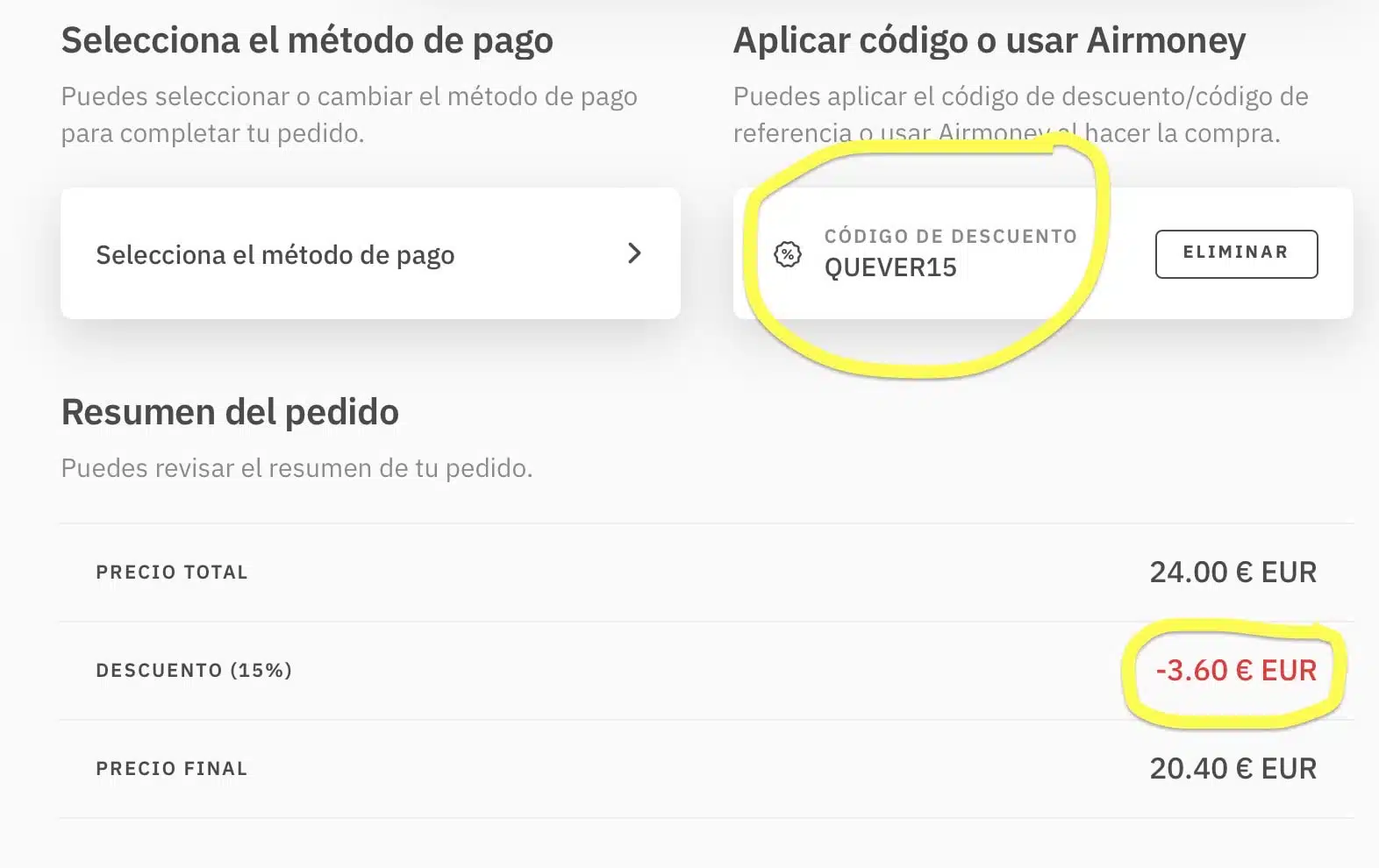 Airalo – precio con descuento aplicado (08/2025)